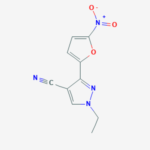 1-Ethyl-3-(5-nitrofuran-2-yl)-1H-pyrazole-4-carbonitrile