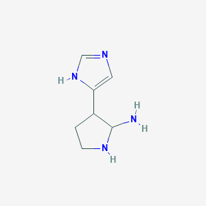 molecular formula C7H12N4 B12871503 3-(1H-Imidazol-4-yl)pyrrolidin-2-amine 