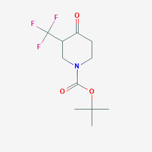 molecular formula C11H16F3NO3 B1287151 1-Boc-3-trifluoromethyl-piperidin-4-one CAS No. 1159983-77-3
