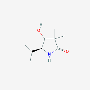 molecular formula C9H17NO2 B12871523 (5S)-4-Hydroxy-5-isopropyl-3,3-dimethylpyrrolidin-2-one 