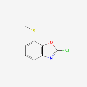 molecular formula C8H6ClNOS B12871533 2-Chloro-7-(methylthio)benzo[d]oxazole 