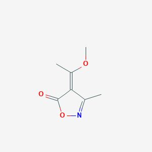 molecular formula C7H9NO3 B12871539 (E)-4-(1-Methoxyethylidene)-3-methylisoxazol-5(4H)-one 