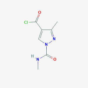 3-Methyl-1-(methylcarbamoyl)-1H-pyrazole-4-carbonyl chloride