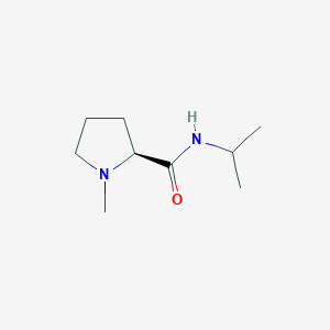 molecular formula C9H18N2O B12871542 (S)-N-Isopropyl-1-methylpyrrolidine-2-carboxamide 