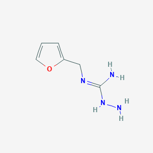 molecular formula C6H10N4O B12871558 N-(Furan-2-ylmethyl)hydrazinecarboximidamide 