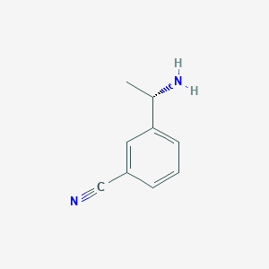 molecular formula C9H10N2 B1287158 (S)-3-(1-aminoethyl)benzonitrile CAS No. 127852-22-6