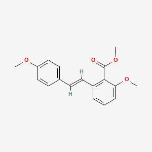 molecular formula C18H18O4 B12871607 Methyl 2-methoxy-6-(4-methoxystyryl)benzoate 