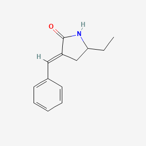 molecular formula C13H15NO B12871618 (E)-3-Benzylidene-5-ethylpyrrolidin-2-one 