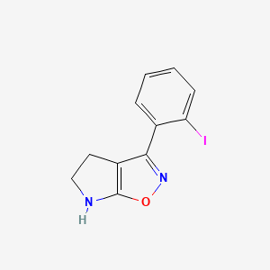 molecular formula C11H9IN2O B12871644 3-(2-Iodophenyl)-5,6-dihydro-4H-pyrrolo[3,2-d]isoxazole 