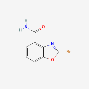 molecular formula C8H5BrN2O2 B12871661 2-Bromobenzo[d]oxazole-4-carboxamide 