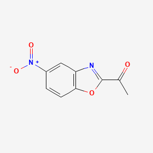 molecular formula C9H6N2O4 B12871696 1-(5-Nitrobenzo[d]oxazol-2-yl)ethanone 