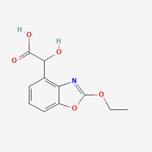 molecular formula C11H11NO5 B12871702 2-(2-Ethoxybenzo[d]oxazol-4-yl)-2-hydroxyacetic acid 