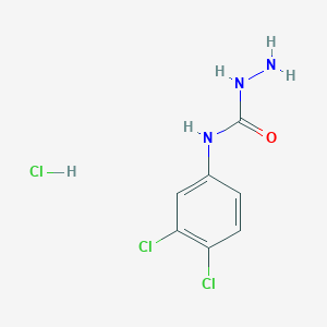 molecular formula C7H8Cl3N3O B12871714 4-(3,4-Dichlorophenyl)semicarbazide hydrochloride 