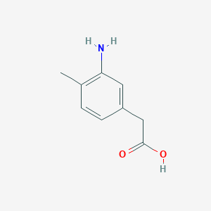 molecular formula C9H11NO2 B1287172 2-(3-Amino-4-methylphenyl)acetic acid CAS No. 54941-46-7