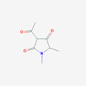 molecular formula C8H11NO3 B12871720 3-Acetyl-1,5-dimethylpyrrolidine-2,4-dione 