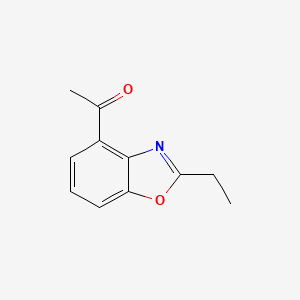 molecular formula C11H11NO2 B12871761 1-(2-Ethylbenzo[d]oxazol-4-yl)ethanone 