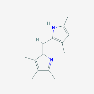 molecular formula C14H18N2 B12871766 3,5-Dimethyl-2-((3,4,5-trimethyl-2H-pyrrol-2-ylidene)methyl)-1H-pyrrole 