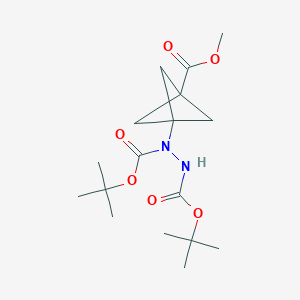 Di-tert-butyl 1-(3-(methoxycarbonyl)bicyclo[1.1.1]pentan-1-yl)hydrazine-1,2-dicarboxylate