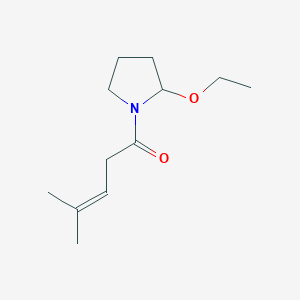 molecular formula C12H21NO2 B12871786 1-(2-Ethoxypyrrolidin-1-yl)-4-methylpent-3-en-1-one 