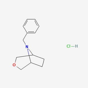 molecular formula C13H18ClNO B12871789 8-Benzyl-3-oxa-8-azabicyclo[3.2.1]octane;hydrochloride 