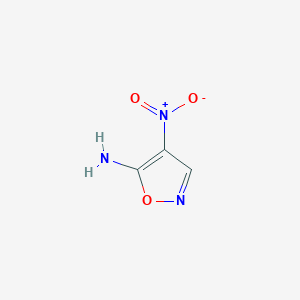 molecular formula C3H3N3O3 B12871816 4-Nitroisoxazol-5-amine 