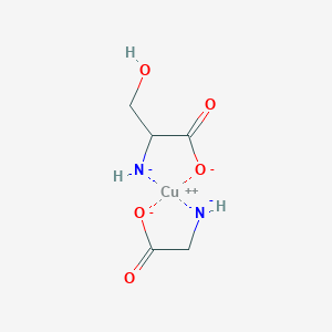 molecular formula C5H8CuN2O5-2 B12871831 (Glycinato)(L-serinato)copper 