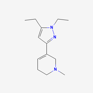 molecular formula C13H21N3 B12871862 5-(1,5-Diethyl-1H-pyrazol-3-yl)-1-methyl-1,2,3,6-tetrahydropyridine 