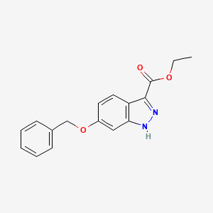 molecular formula C17H16N2O3 B12871864 Ethyl 6-(benzyloxy)-1H-indazole-3-carboxylate CAS No. 865887-12-3