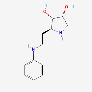 (2S,3S,4R)-2-(2-(Phenylamino)ethyl)pyrrolidine-3,4-diol