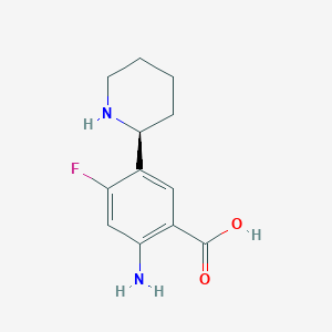 (S)-2-Amino-4-fluoro-5-(piperidin-2-yl)benzoic acid