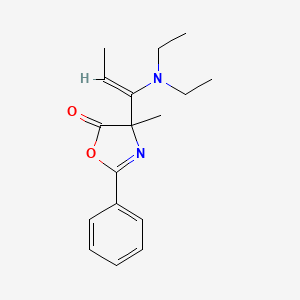 molecular formula C17H22N2O2 B12871929 (Z)-4-(1-(Diethylamino)prop-1-en-1-yl)-4-methyl-2-phenyloxazol-5(4H)-one 