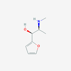 molecular formula C8H13NO2 B12871935 (1S,2S)-1-(Furan-2-yl)-2-(methylamino)propan-1-ol 