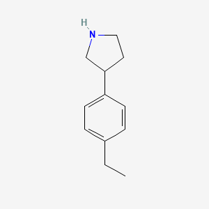 molecular formula C12H17N B12871963 3-(4-Ethylphenyl)pyrrolidine 