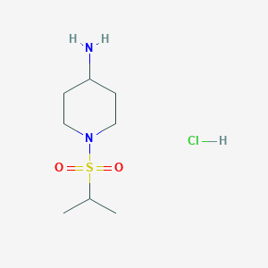 molecular formula C8H19ClN2O2S B1287198 1-(Isopropylsulfonyl)piperidin-4-amine hydrochloride CAS No. 483366-19-4