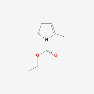 molecular formula C8H13NO2 B12871982 Ethyl 5-methyl-2,3-dihydro-1H-pyrrole-1-carboxylate 