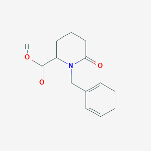 molecular formula C13H15NO3 B1287199 1-Benzyl-6-oxopiperidine-2-carboxylic acid CAS No. 141884-90-4
