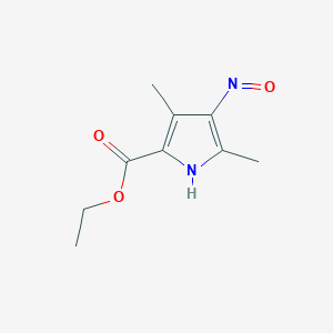 molecular formula C9H12N2O3 B012872 Ethyl 3,5-dimethyl-4-nitroso-1H-pyrrole-2-carboxylate CAS No. 111011-03-1