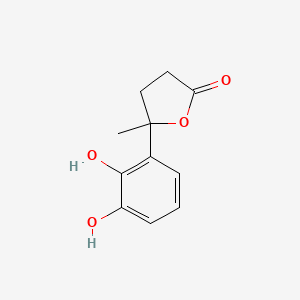 molecular formula C11H12O4 B12872013 5-(2,3-Dihydroxyphenyl)-5-methyldihydrofuran-2(3H)-one 