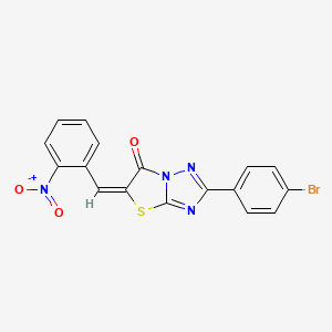 2-(4-Bromophenyl)-5-(2-nitrobenzylidene)thiazolo[3,2-b][1,2,4]triazol-6(5H)-one