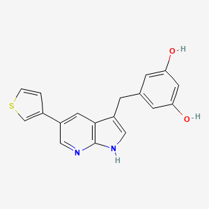 1,3-Benzenediol, 5-[[5-(3-thienyl)-1H-pyrrolo[2,3-b]pyridin-3-yl]methyl]-