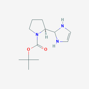 molecular formula C12H21N3O2 B12872077 (S)-tert-Butyl 2-(2,3-dihydro-1H-imidazol-2-yl)pyrrolidine-1-carboxylate 