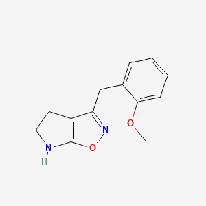 molecular formula C13H14N2O2 B12872081 3-(2-Methoxybenzyl)-5,6-dihydro-4H-pyrrolo[3,2-d]isoxazole 