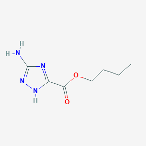 molecular formula C7H12N4O2 B12872092 Butyl 5-amino-1H-1,2,4-triazole-3-carboxylate 