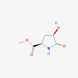 molecular formula C6H9NO4 B12872124 (2R,4R)-Methyl 4-hydroxy-5-oxopyrrolidine-2-carboxylate 