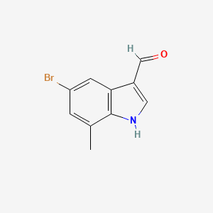 molecular formula C10H8BrNO B1287213 5-Bromo-7-methyl-1H-indole-3-carbaldehyde CAS No. 16076-86-1