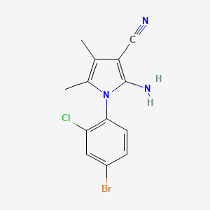 2-Amino-1-(4-bromo-2-chlorophenyl)-4,5-dimethyl-1H-pyrrole-3-carbonitrile