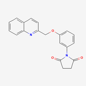 Succinimide, N-(m-(2-quinolinylmethoxy)phenyl)-