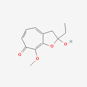 2-Ethyl-2-hydroxy-8-methoxy-2H-cyclohepta[b]furan-7(3H)-one