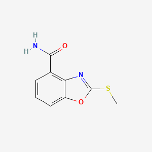 molecular formula C9H8N2O2S B12872228 2-(Methylthio)benzo[d]oxazole-4-carboxamide 