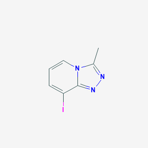 molecular formula C7H6IN3 B12872243 8-Iodo-3-methyl-[1,2,4]triazolo[4,3-a]pyridine 